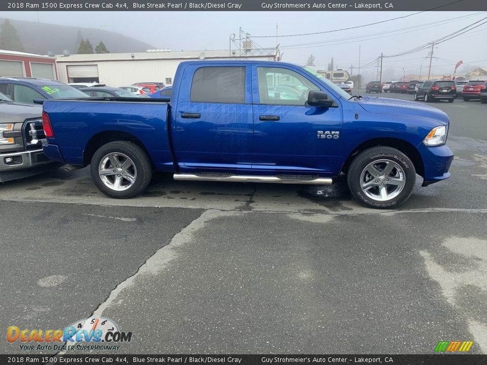 2018 Ram 1500 Express Crew Cab 4x4 Blue Streak Pearl / Black/Diesel Gray Photo #4