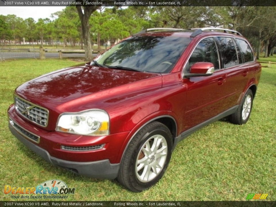 2007 Volvo XC90 V8 AWD Ruby Red Metallic / Sandstone Photo #1