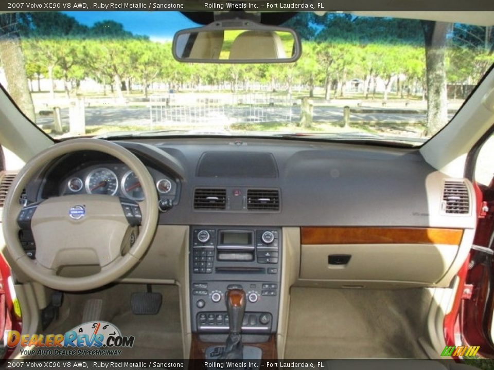 2007 Volvo XC90 V8 AWD Ruby Red Metallic / Sandstone Photo #4