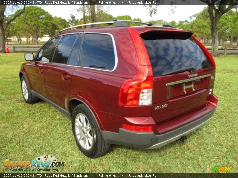 2007 Volvo XC90 V8 AWD Ruby Red Metallic / Sandstone Photo #5