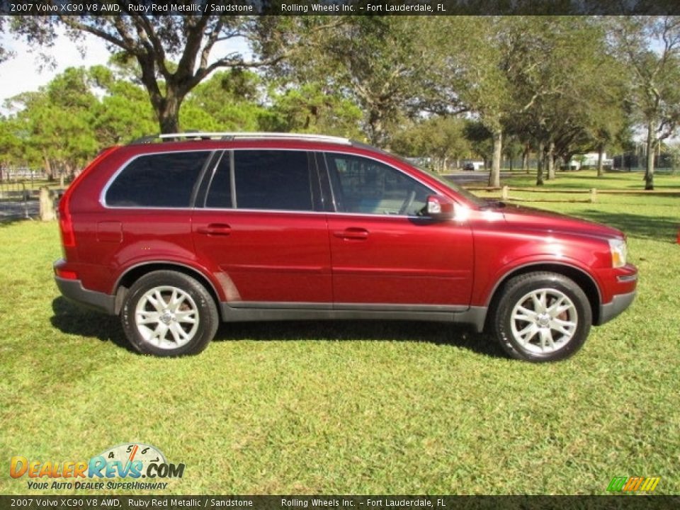 2007 Volvo XC90 V8 AWD Ruby Red Metallic / Sandstone Photo #11