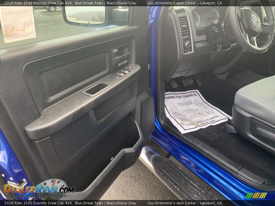 2018 Ram 1500 Express Crew Cab 4x4 Blue Streak Pearl / Black/Diesel Gray Photo #16