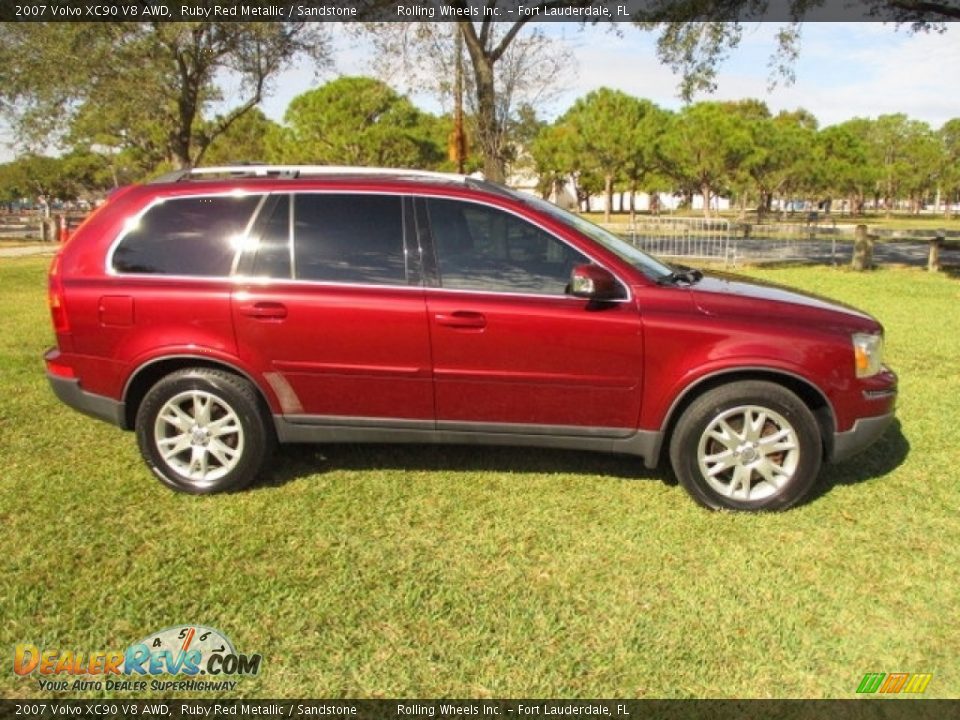 2007 Volvo XC90 V8 AWD Ruby Red Metallic / Sandstone Photo #18