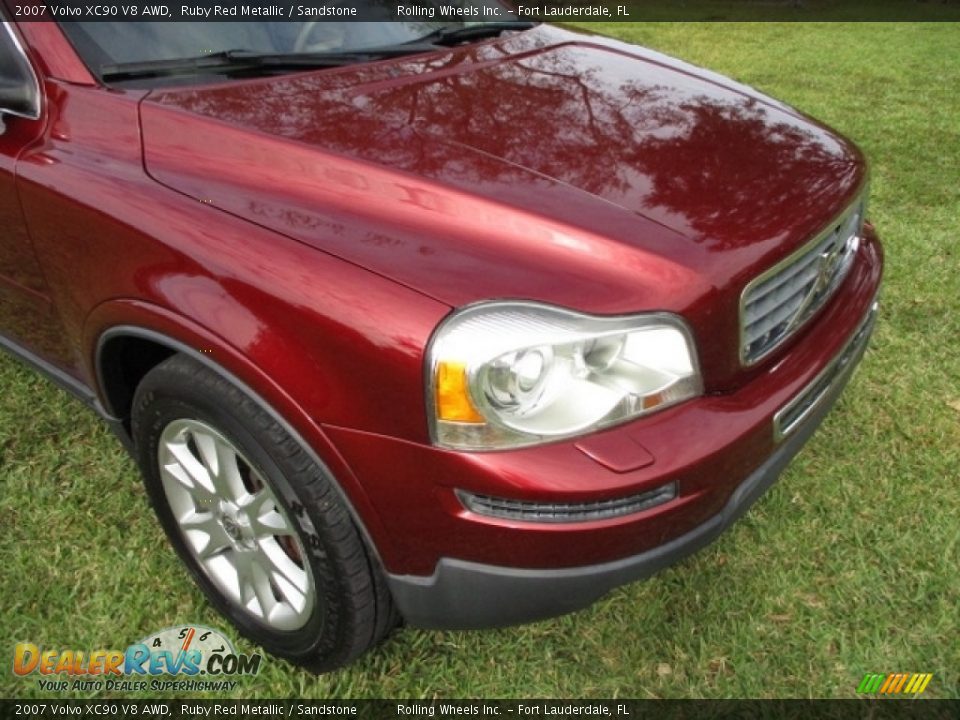 2007 Volvo XC90 V8 AWD Ruby Red Metallic / Sandstone Photo #36