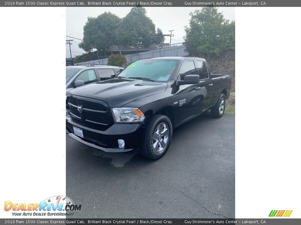 2019 Ram 1500 Classic Express Quad Cab Brilliant Black Crystal Pearl / Black/Diesel Gray Photo #3