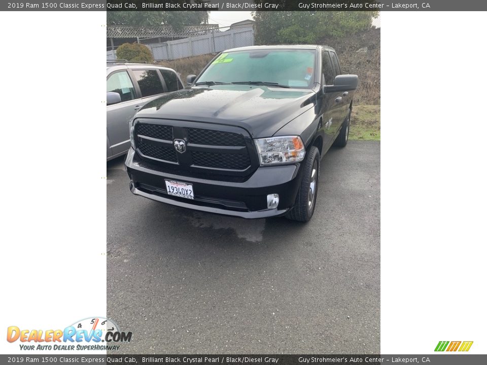 2019 Ram 1500 Classic Express Quad Cab Brilliant Black Crystal Pearl / Black/Diesel Gray Photo #4