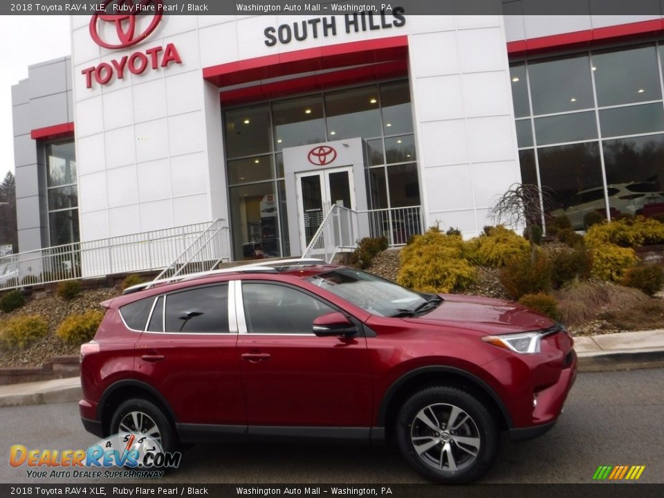 2018 Toyota RAV4 XLE Ruby Flare Pearl / Black Photo #2