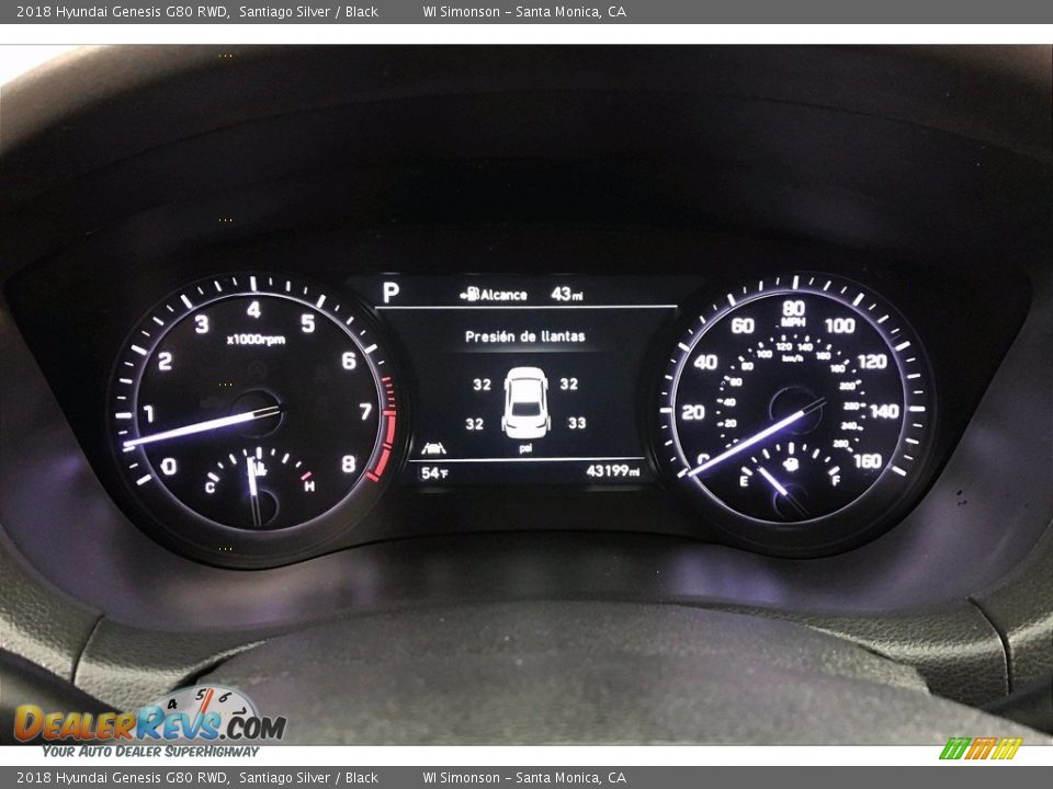 2018 Hyundai Genesis G80 RWD Gauges Photo #23