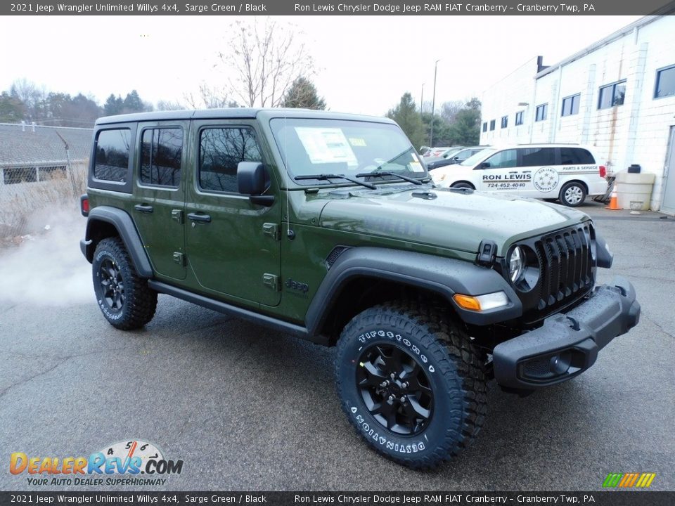 2021 Jeep Wrangler Unlimited Willys 4x4 Sarge Green / Black Photo #3