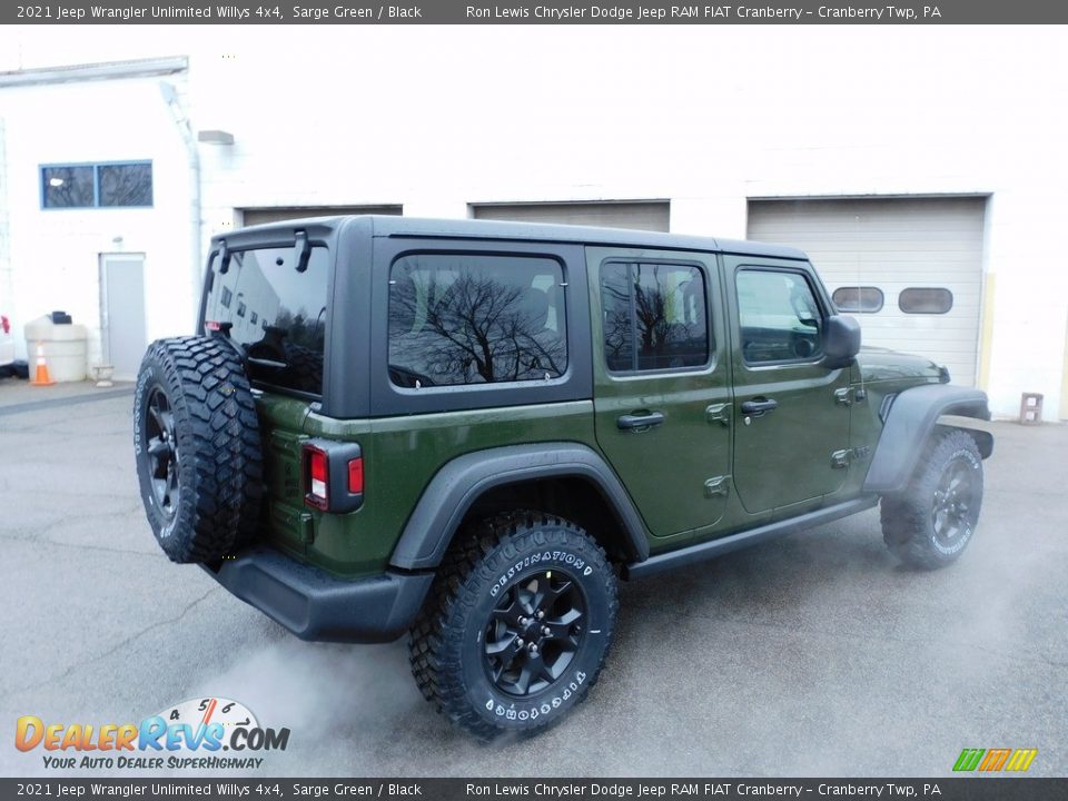 2021 Jeep Wrangler Unlimited Willys 4x4 Sarge Green / Black Photo #5