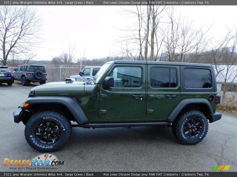 2021 Jeep Wrangler Unlimited Willys 4x4 Sarge Green / Black Photo #9