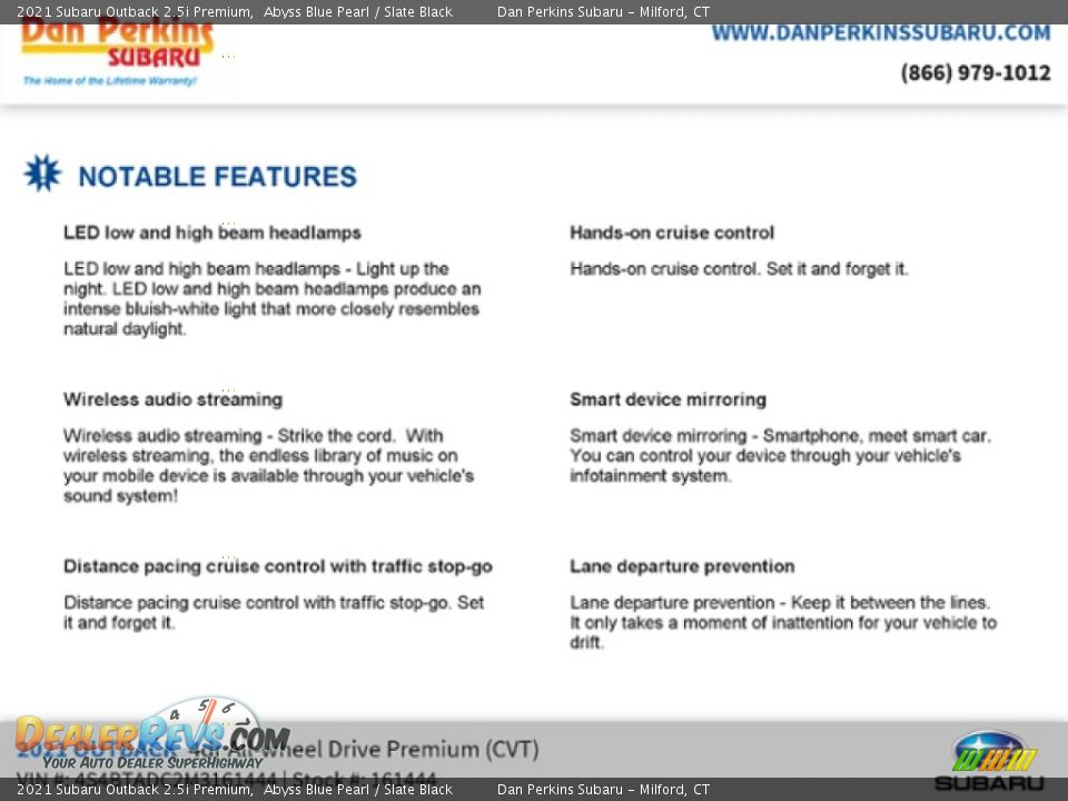 2021 Subaru Outback 2.5i Premium Abyss Blue Pearl / Slate Black Photo #15