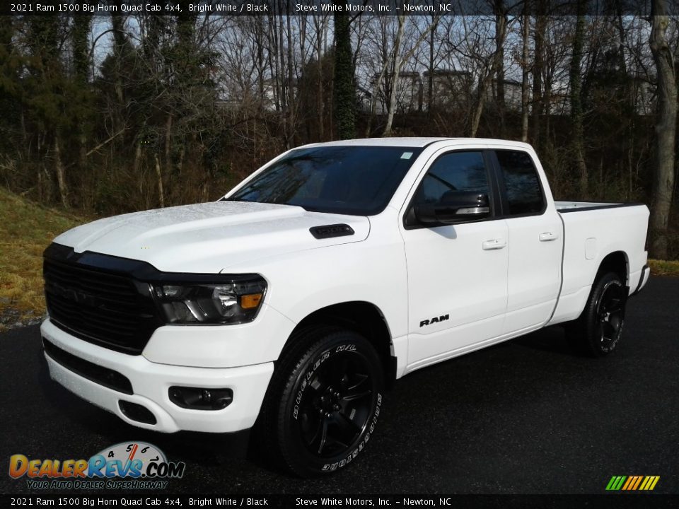 2021 Ram 1500 Big Horn Quad Cab 4x4 Bright White / Black Photo #2