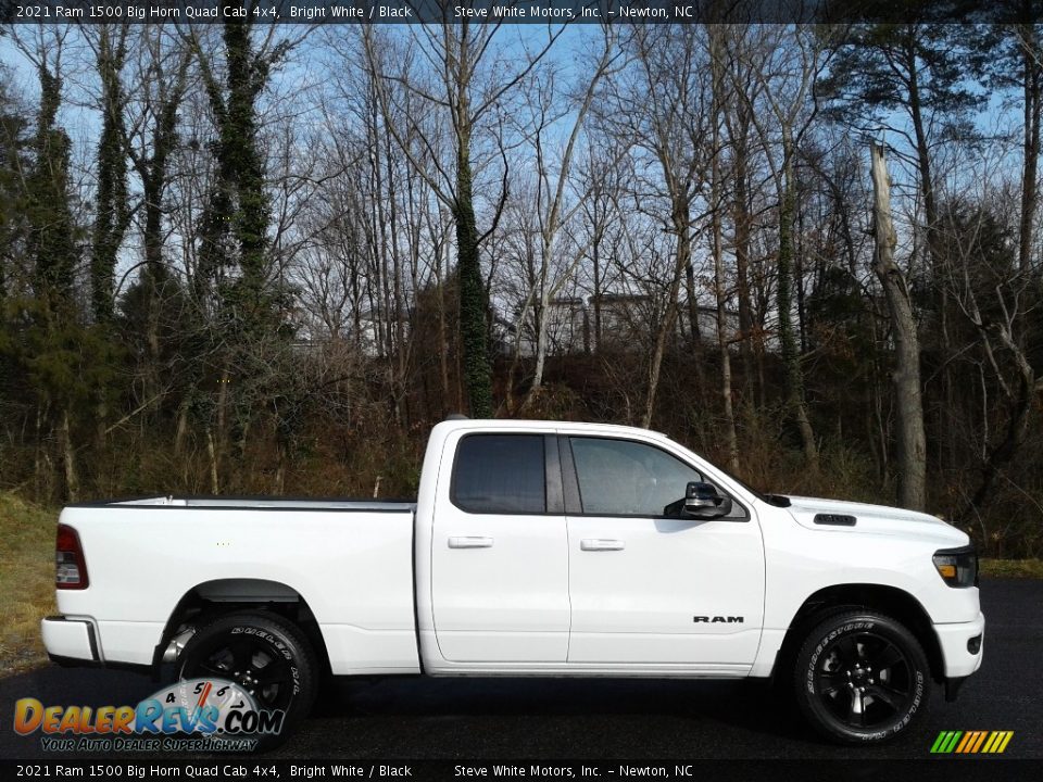 2021 Ram 1500 Big Horn Quad Cab 4x4 Bright White / Black Photo #5