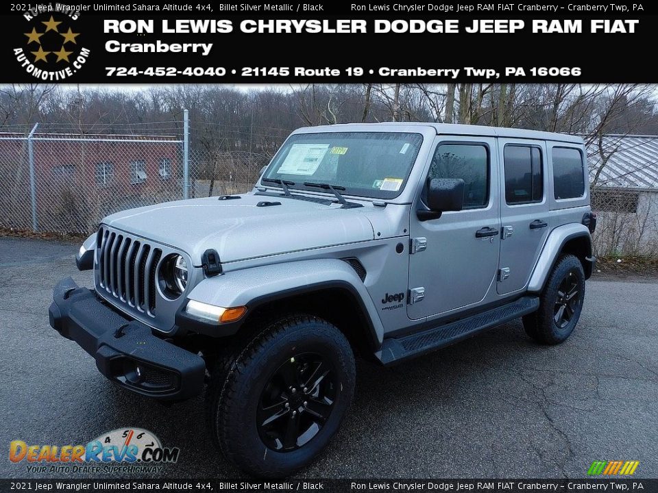 2021 Jeep Wrangler Unlimited Sahara Altitude 4x4 Billet Silver Metallic / Black Photo #1