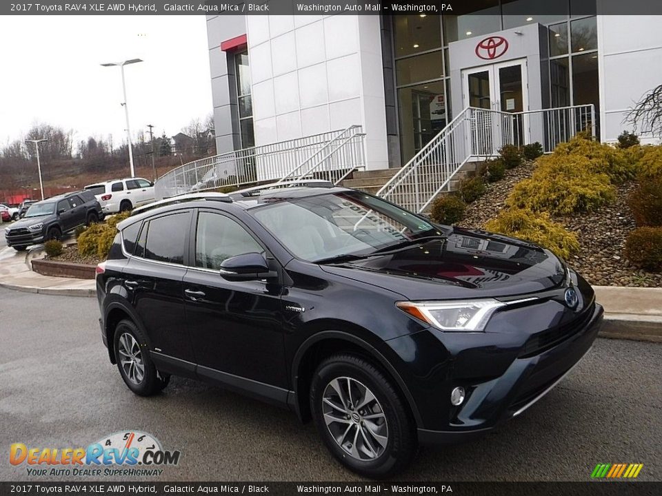 2017 Toyota RAV4 XLE AWD Hybrid Galactic Aqua Mica / Black Photo #1