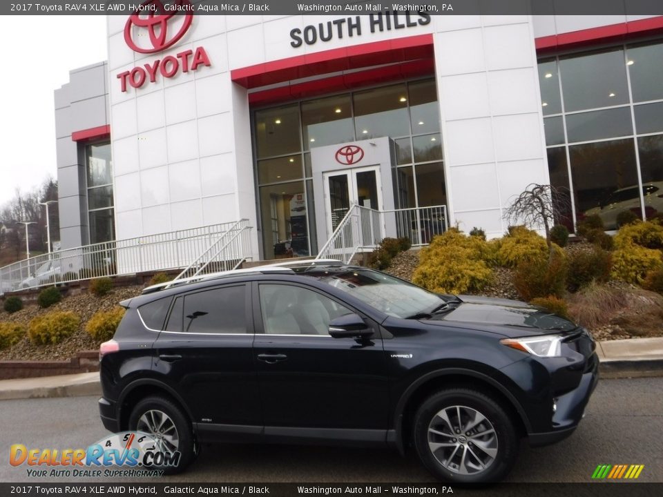 2017 Toyota RAV4 XLE AWD Hybrid Galactic Aqua Mica / Black Photo #2