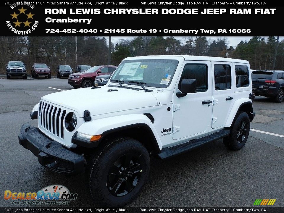 2021 Jeep Wrangler Unlimited Sahara Altitude 4x4 Bright White / Black Photo #1