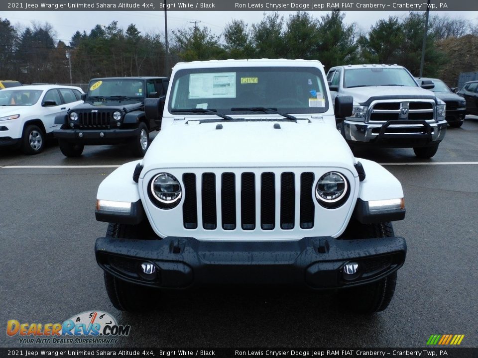 2021 Jeep Wrangler Unlimited Sahara Altitude 4x4 Bright White / Black Photo #2