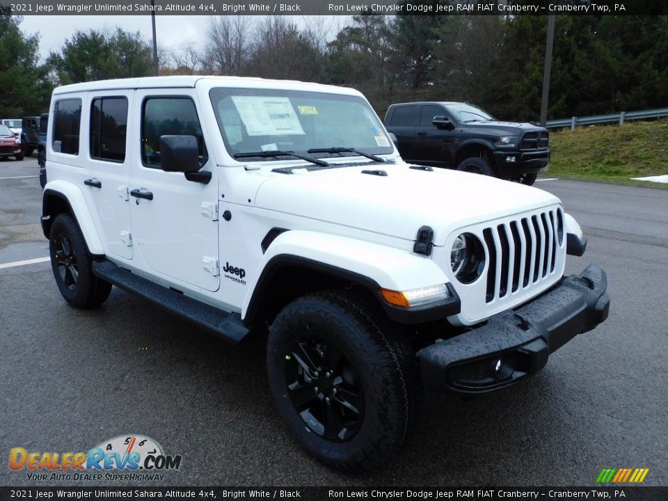 2021 Jeep Wrangler Unlimited Sahara Altitude 4x4 Bright White / Black Photo #3