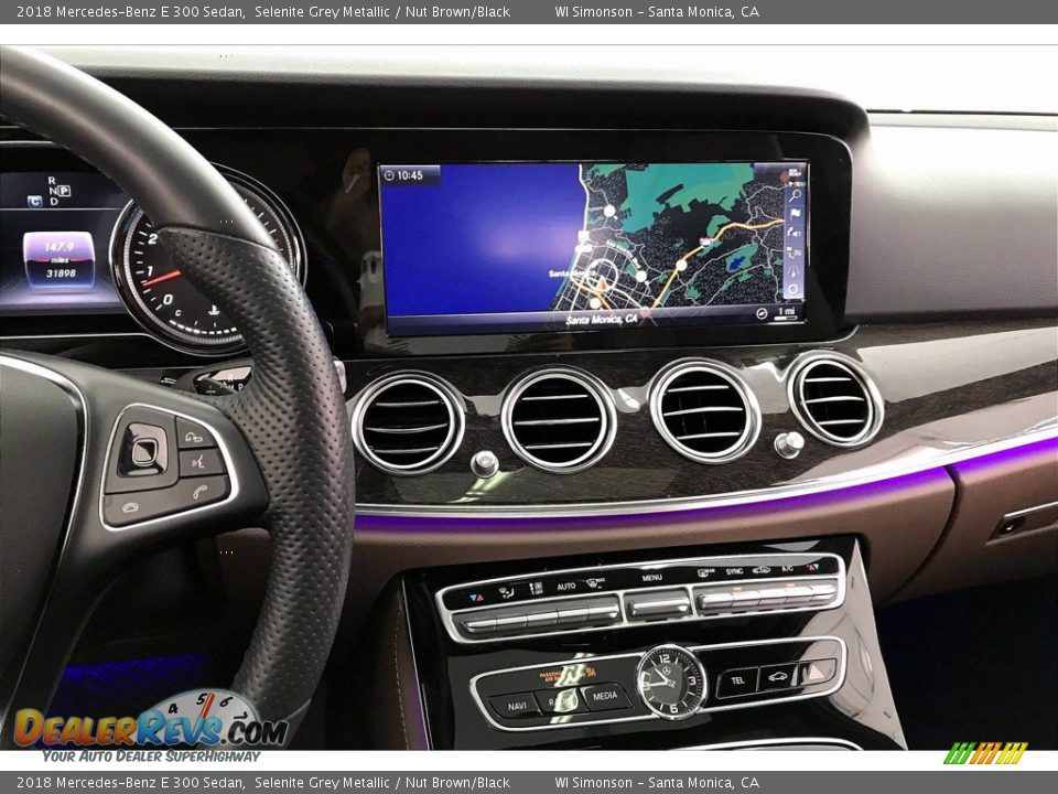 2018 Mercedes-Benz E 300 Sedan Selenite Grey Metallic / Nut Brown/Black Photo #4