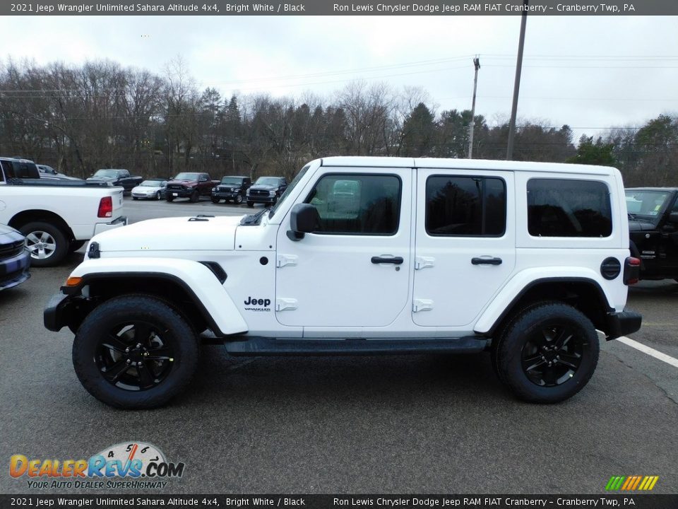 2021 Jeep Wrangler Unlimited Sahara Altitude 4x4 Bright White / Black Photo #9