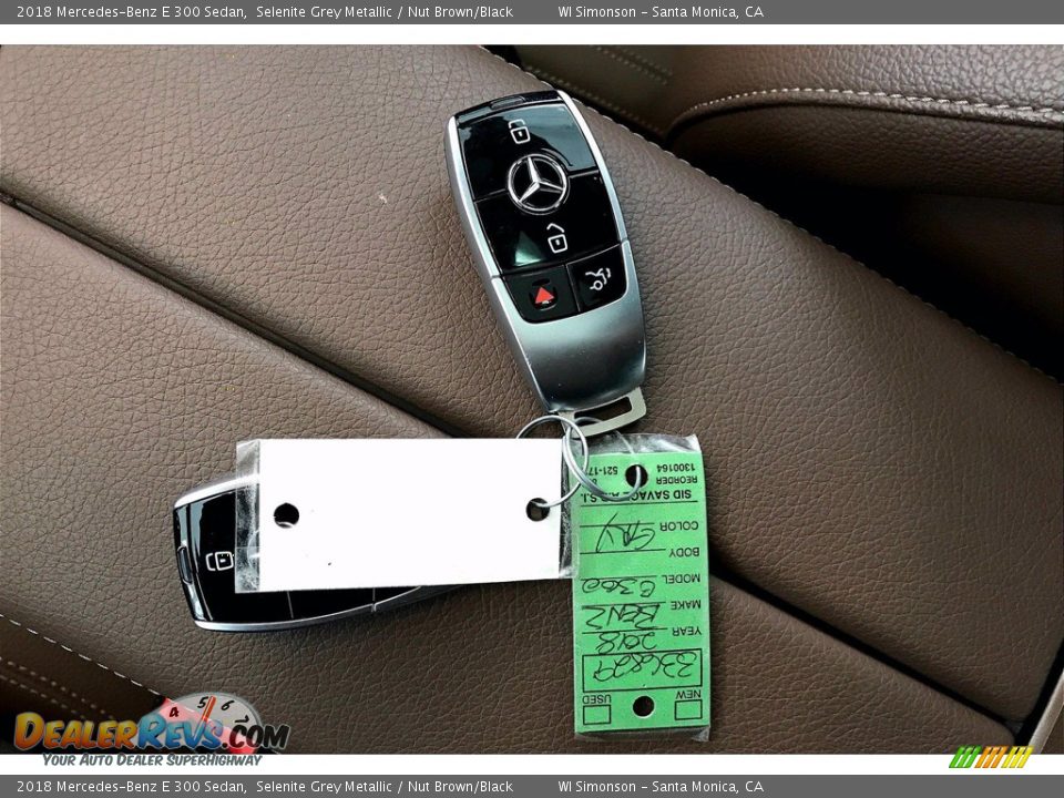 2018 Mercedes-Benz E 300 Sedan Selenite Grey Metallic / Nut Brown/Black Photo #10