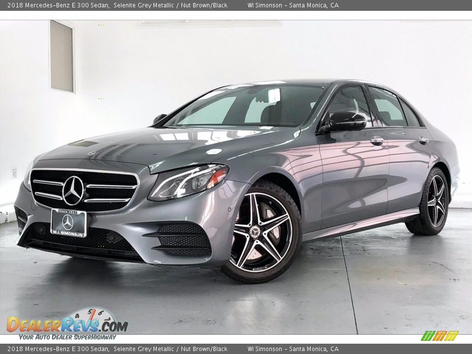 2018 Mercedes-Benz E 300 Sedan Selenite Grey Metallic / Nut Brown/Black Photo #11