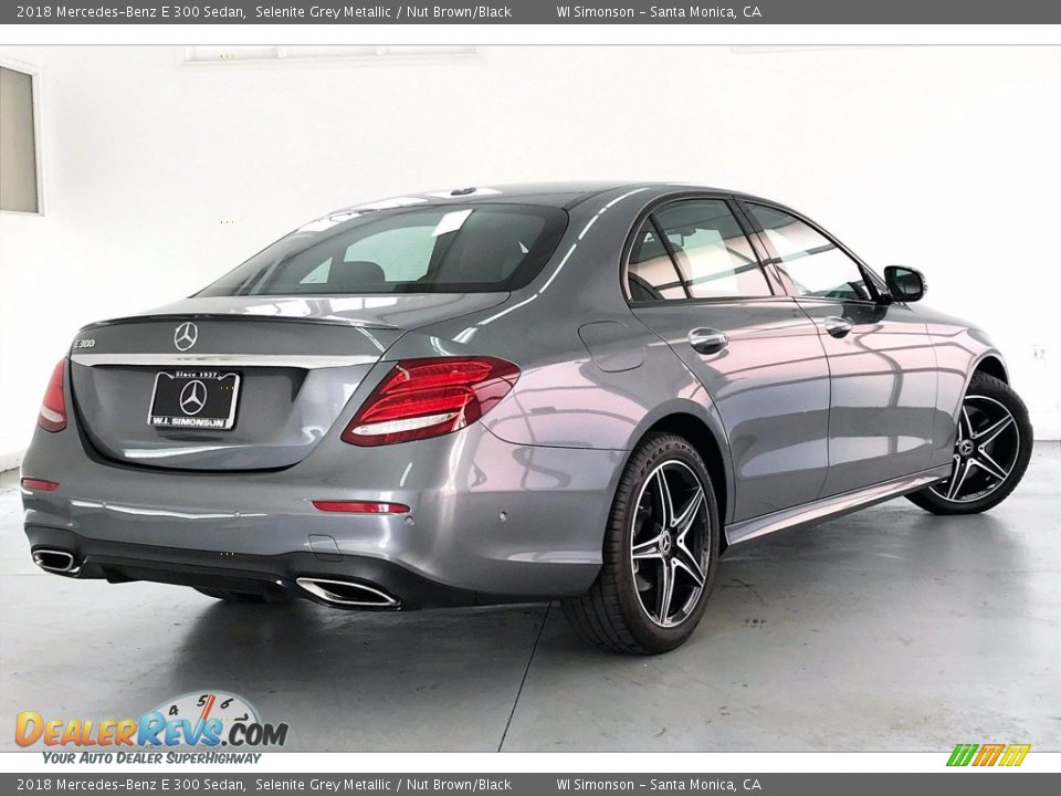 2018 Mercedes-Benz E 300 Sedan Selenite Grey Metallic / Nut Brown/Black Photo #12