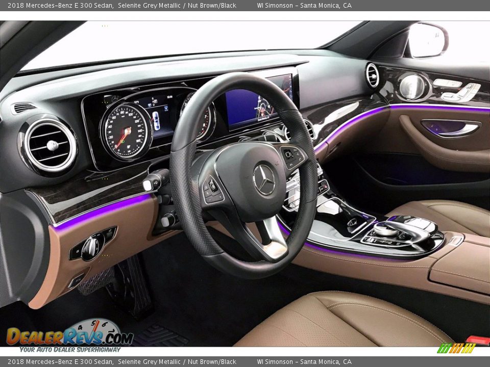 2018 Mercedes-Benz E 300 Sedan Selenite Grey Metallic / Nut Brown/Black Photo #13