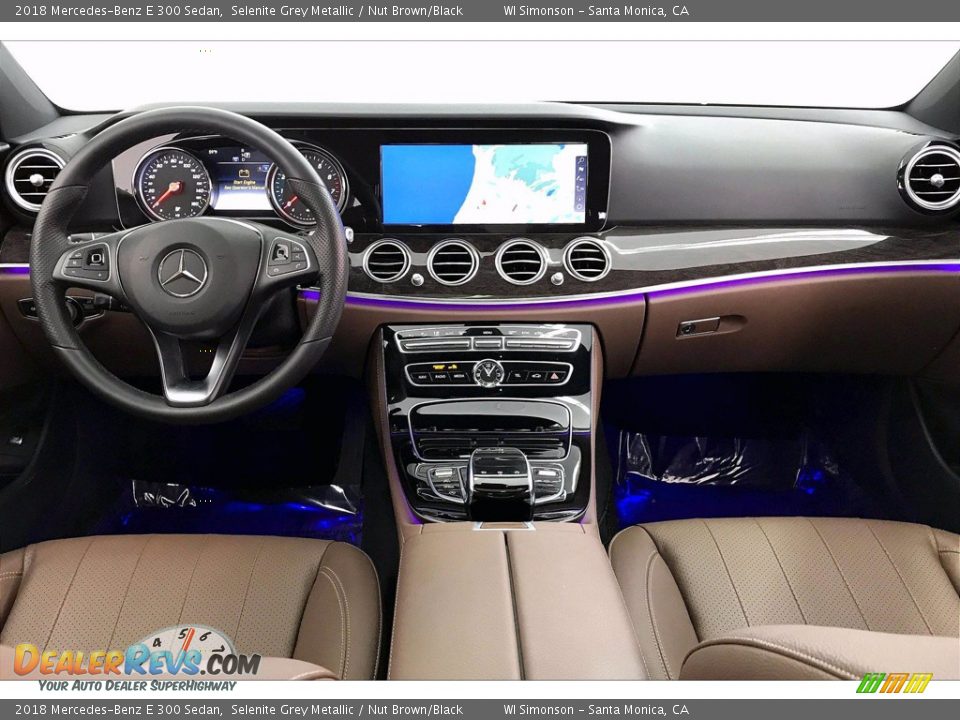 2018 Mercedes-Benz E 300 Sedan Selenite Grey Metallic / Nut Brown/Black Photo #14