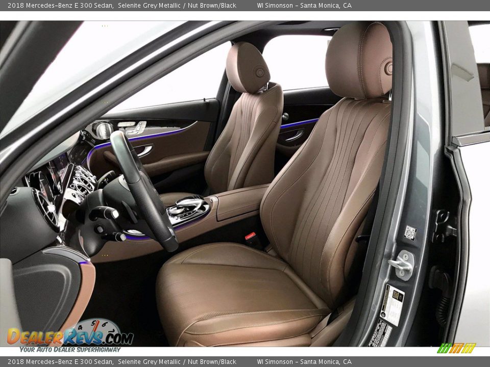 2018 Mercedes-Benz E 300 Sedan Selenite Grey Metallic / Nut Brown/Black Photo #17