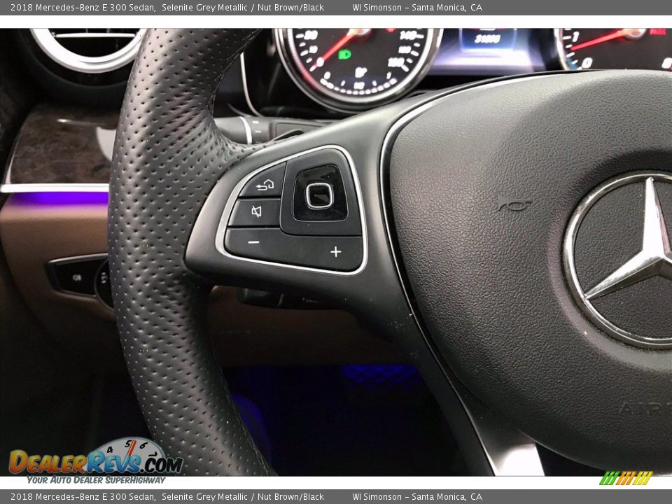2018 Mercedes-Benz E 300 Sedan Selenite Grey Metallic / Nut Brown/Black Photo #20