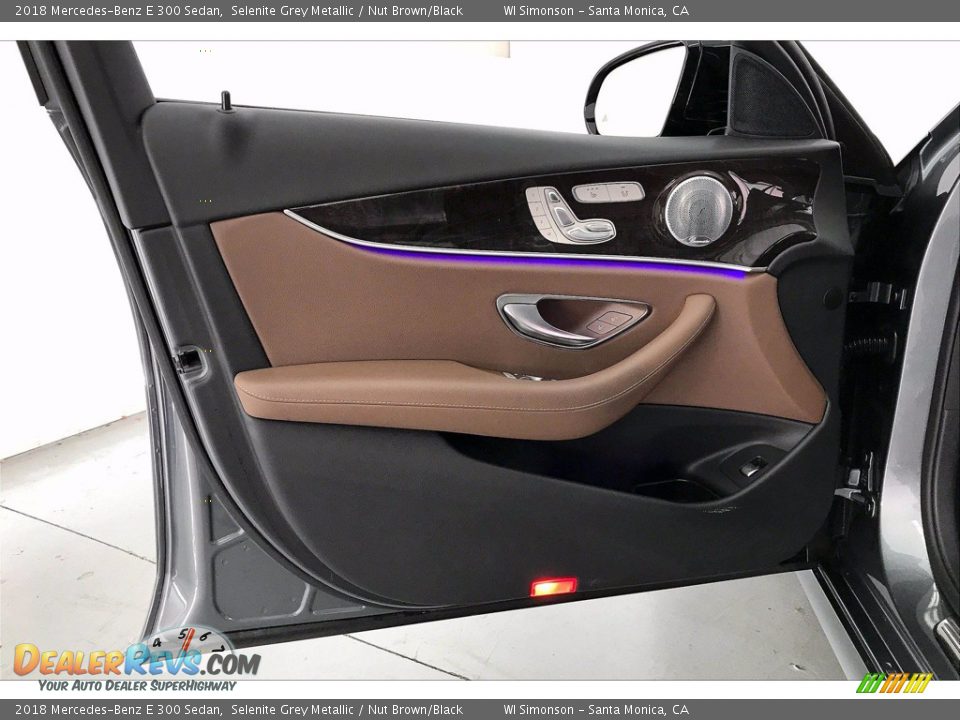 2018 Mercedes-Benz E 300 Sedan Selenite Grey Metallic / Nut Brown/Black Photo #25
