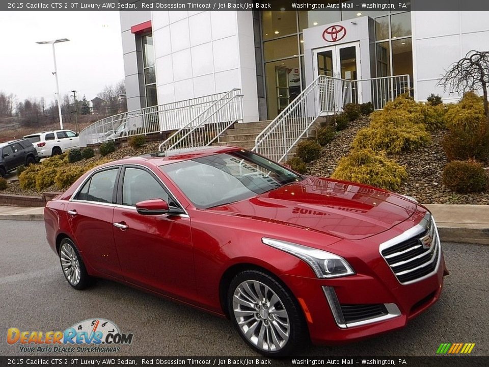 2015 Cadillac CTS 2.0T Luxury AWD Sedan Red Obsession Tintcoat / Jet Black/Jet Black Photo #1