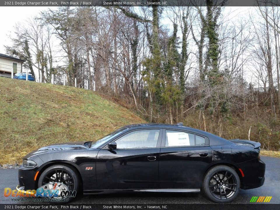 2021 Dodge Charger Scat Pack Pitch Black / Black Photo #1