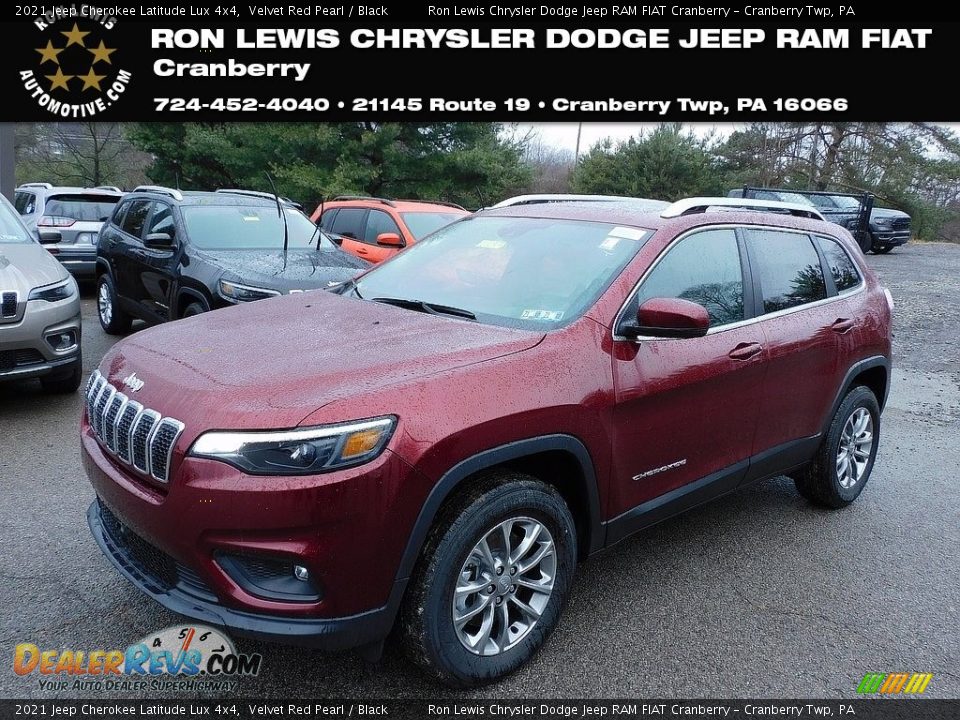 2021 Jeep Cherokee Latitude Lux 4x4 Velvet Red Pearl / Black Photo #1