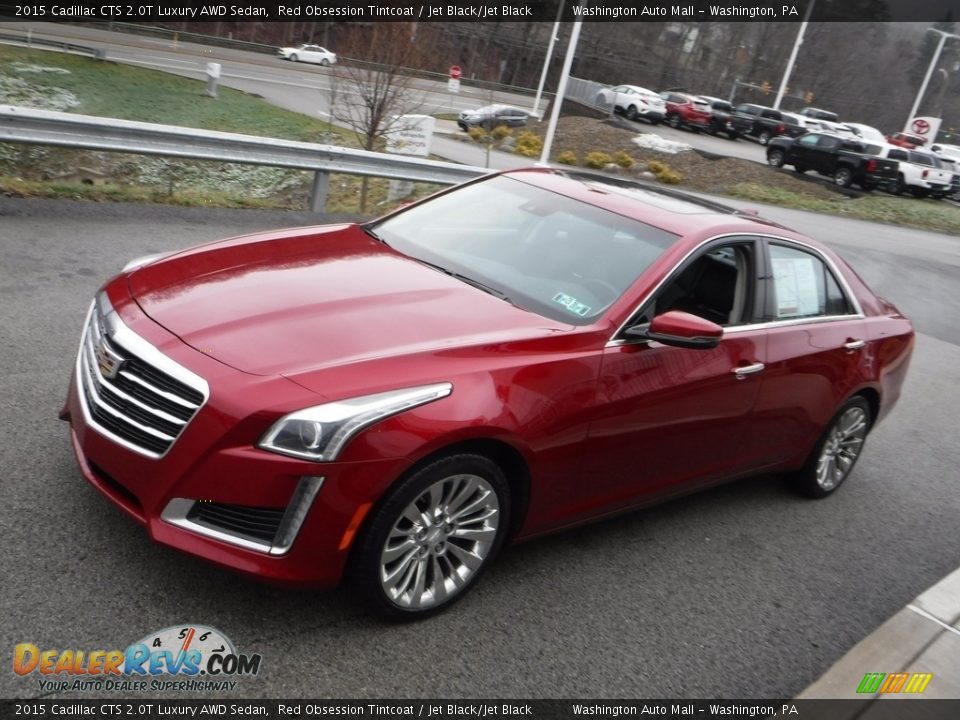 2015 Cadillac CTS 2.0T Luxury AWD Sedan Red Obsession Tintcoat / Jet Black/Jet Black Photo #10