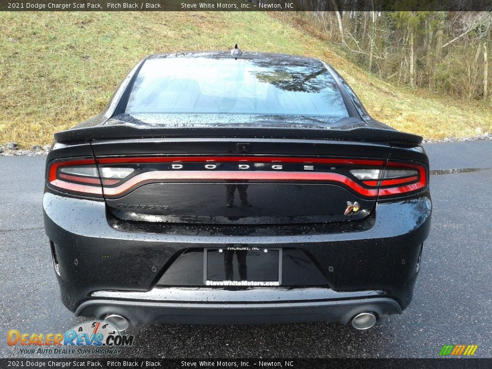 2021 Dodge Charger Scat Pack Pitch Black / Black Photo #7