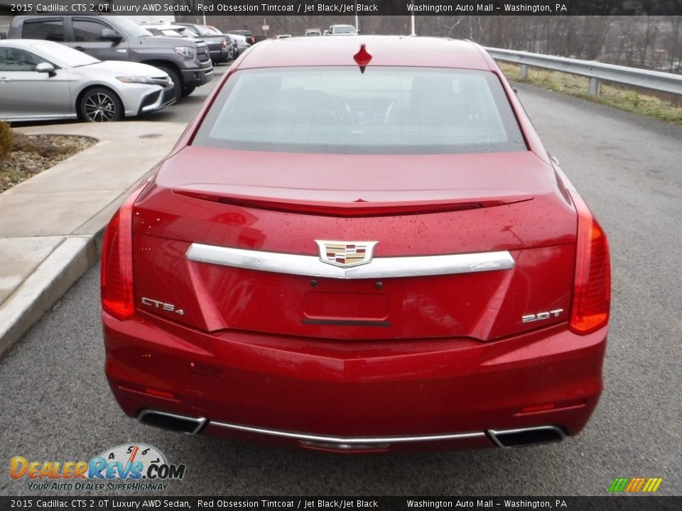 2015 Cadillac CTS 2.0T Luxury AWD Sedan Red Obsession Tintcoat / Jet Black/Jet Black Photo #12