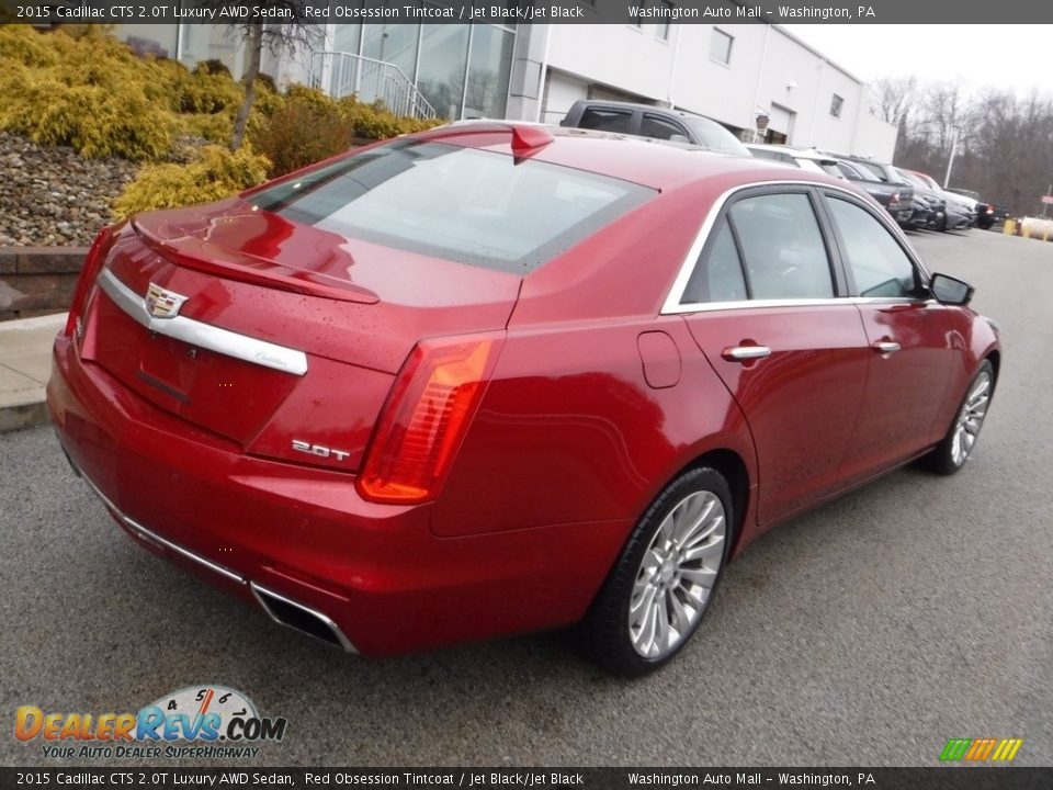 2015 Cadillac CTS 2.0T Luxury AWD Sedan Red Obsession Tintcoat / Jet Black/Jet Black Photo #13