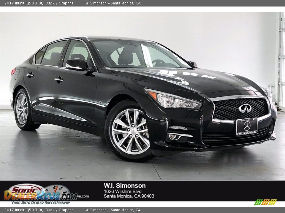 2017 Infiniti Q50 3.0t Black / Graphite Photo #1