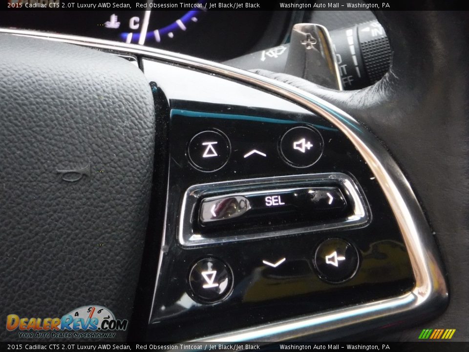 2015 Cadillac CTS 2.0T Luxury AWD Sedan Red Obsession Tintcoat / Jet Black/Jet Black Photo #25