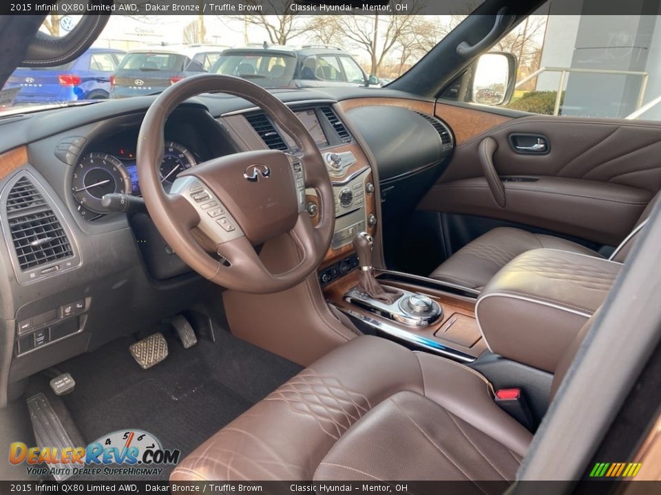 Truffle Brown Interior - 2015 Infiniti QX80 Limited AWD Photo #3
