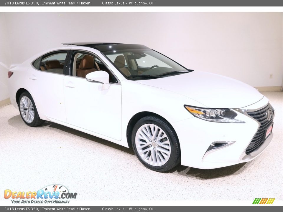 2018 Lexus ES 350 Eminent White Pearl / Flaxen Photo #1