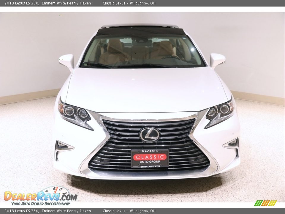 2018 Lexus ES 350 Eminent White Pearl / Flaxen Photo #2