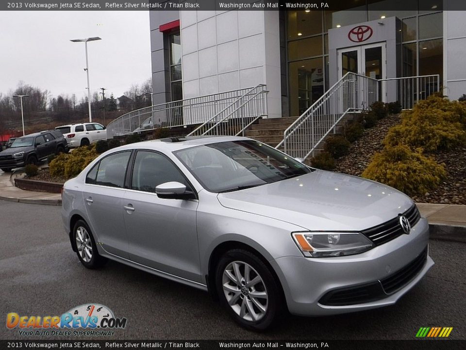 2013 Volkswagen Jetta SE Sedan Reflex Silver Metallic / Titan Black Photo #1