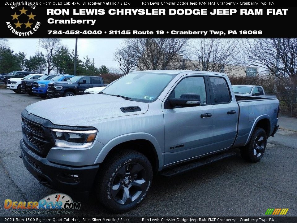 2021 Ram 1500 Big Horn Quad Cab 4x4 Billet Silver Metallic / Black Photo #1