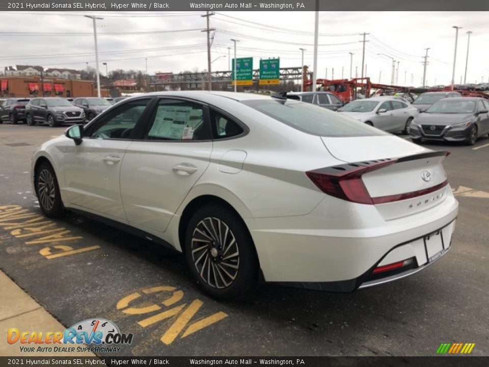 2021 Hyundai Sonata SEL Hybrid Hyper White / Black Photo #3