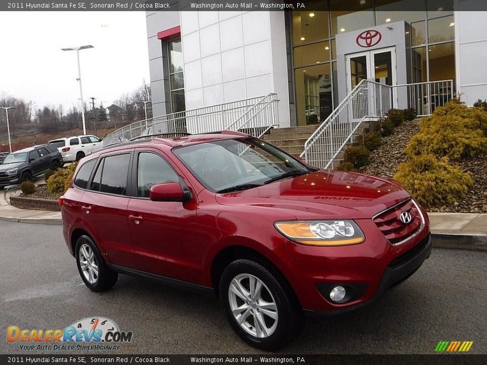 2011 Hyundai Santa Fe SE Sonoran Red / Cocoa Black Photo #1